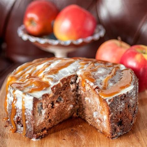 Fresh Apple Cake With Buttermilk Glaze And Apple Caramel Sauce