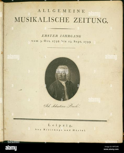 Title Page Of The First Volume Of The Allgemeine Musikalische Zeitung