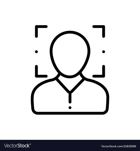 Face Recognition Royalty Free Vector Image Vectorstock