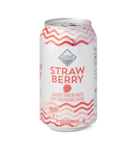 Clear American Strawberry Unsweetened Sparkling Water 12 Fl Oz 12 Count