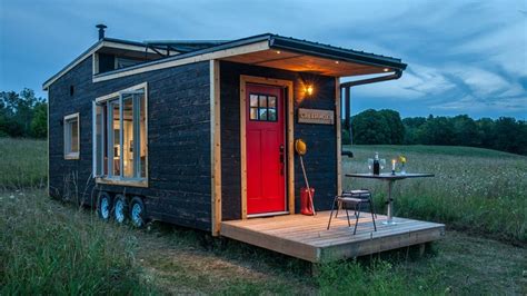 Off Grid Tiny House Comes With A Drawbridge Style Deck Off Grid Tiny