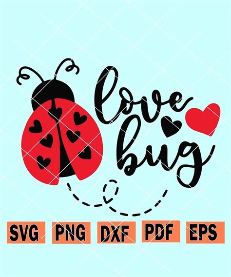 Love Bug SVG, Love Bug Clipart, Valentine's SVG, Love Bug PNG