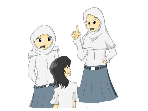 910 Gambar Kartun Cantik Pake Hijab Terbaru Gambar Kantun