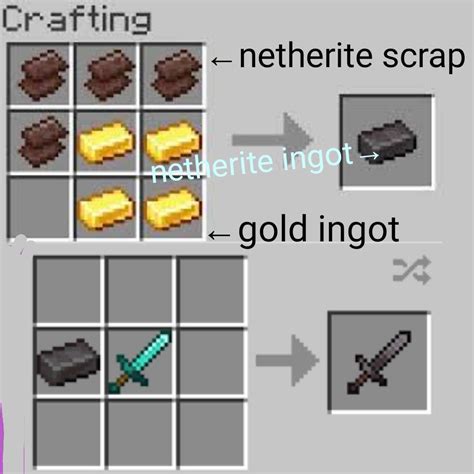How To Make Netherite Ingot Armor Minecraft Netherite How To Make Netherite Ingot Weapons And