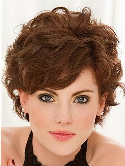 Short Curly Hairstyles With Bangs Pop Haircuts