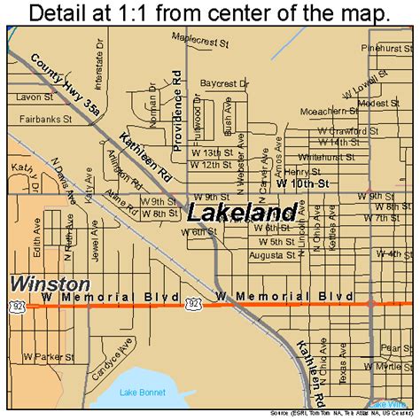 Lakeland Florida Street Map 1238250