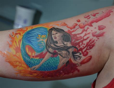 Mermaid Watercolor Tattoos Ideas Flawssy