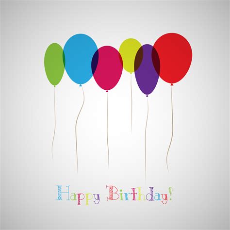 Vector Illustration Of A Happy Birthday Greeting Card Download Free