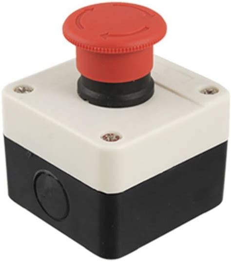 Uxcell Red Sign Mushroom Emergency Stop Push Button Switch Station 1 NC