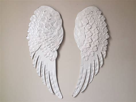 Find great deals on ebay for angel wall decoration. Large Angel wings metal shabby chic light cream wall decor ...