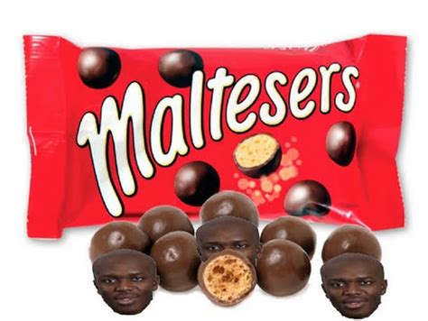 the maltesers should be a fair bit bigger to represent ksi s forehead but didn t wanna be too
