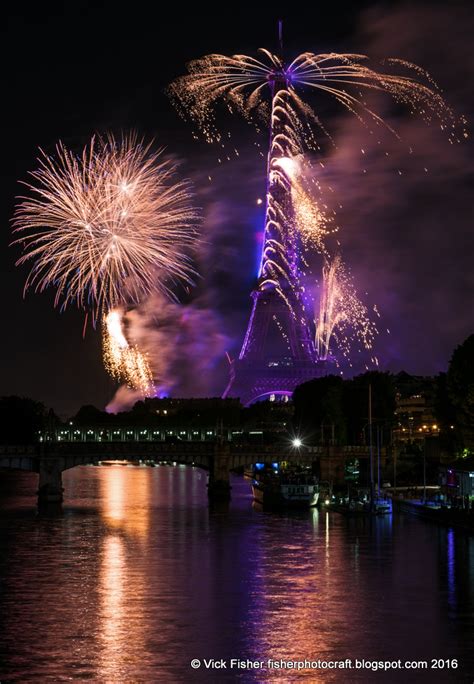 Europe By Vick And Jennifer Eiffel Tower Fireworks 2016 Juillet 14