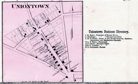 Valley Girl Views 1868 Map Of Uniontown Allenwood Gregg Twp Union