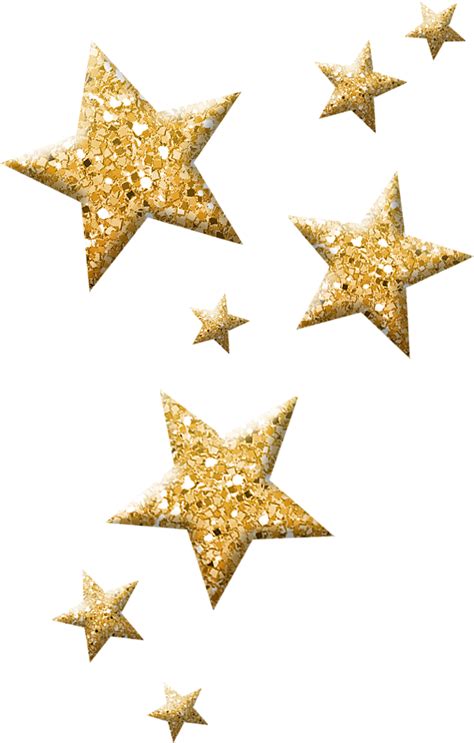 Download Hd Gold Stars Stars And Moon Star Sparkling Star Clipart
