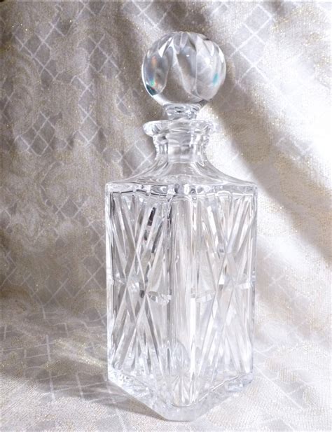 Vintage Crystal Decanter With Stopper Elegant Design Exceptional Display Beautiful Storage For