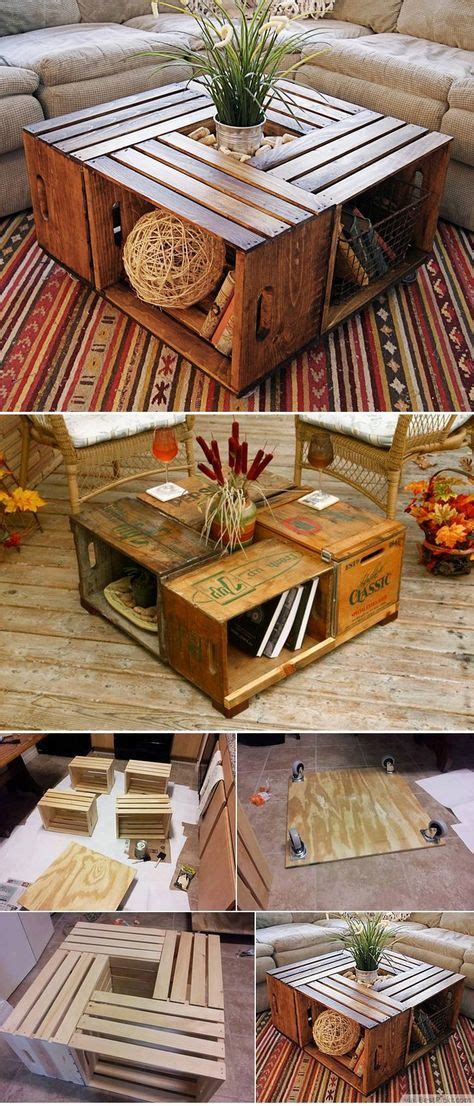 Antique Wine Crate Or Wood Box Coffee Table Diy