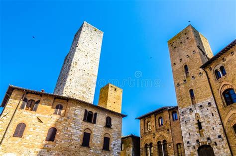 San Gimignano And Its Famous Towers Siena Tuscany Italy Stock Photo