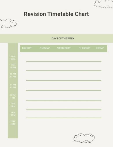Free 12 Sample Revision Timetable Templates In Pdf Ms Word