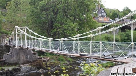 Llangollen Chain Bridge Reopens After 30 Years Bbc News