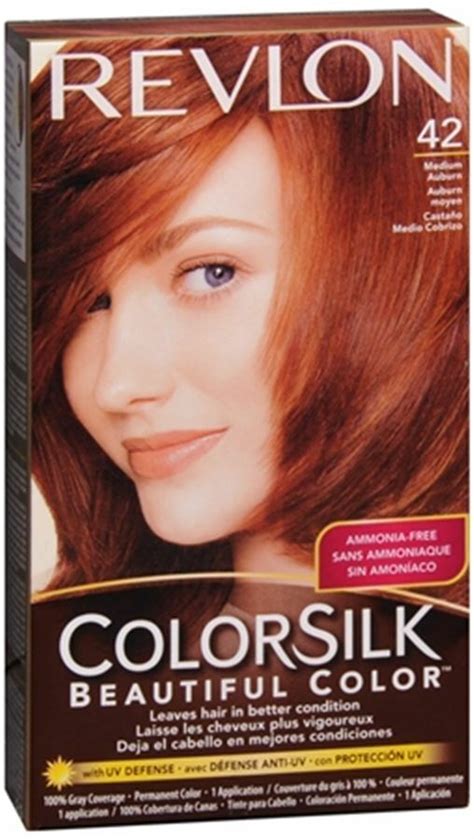 Revlon hair dyes are probably the cheapest in the market, at least in singapore. Revlon ColorSilk Hair Color 42 Medium Auburn 1 Each (Pack ...