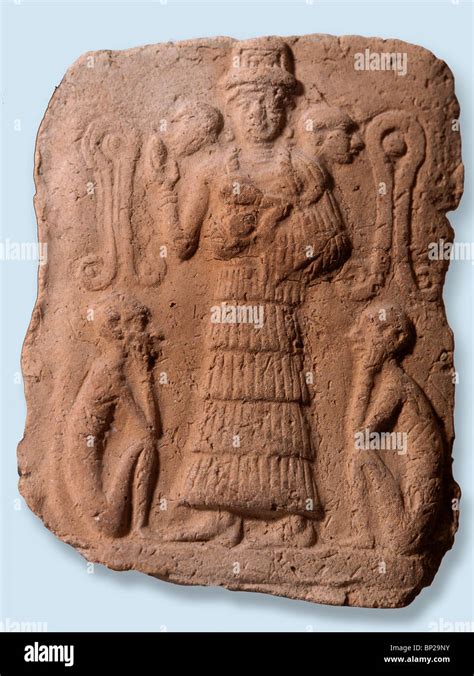 3233 Goddess Ishtar With Symbolic Motifs Babylonia C 1700 Bc Stock