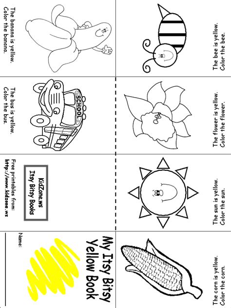 Color Yellow Worksheet For Preschool