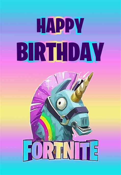 Fortnite Printable Birthday Card Free
