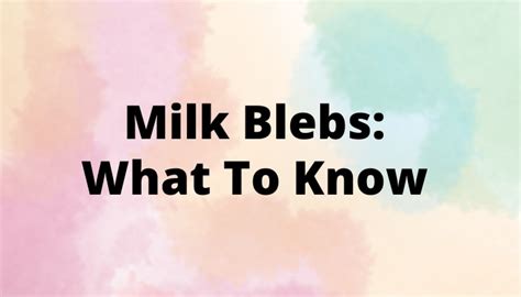 Milk Bleb Causes Symptoms Pain Treatment And Prevention