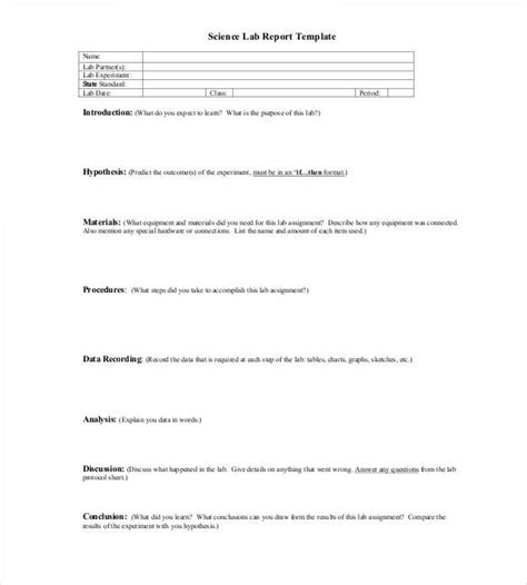 16 Laboratory Report Templates Free Pdf Ms Word Apple Pages