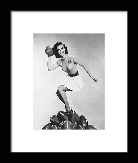 debbie reynolds throws a pass framed print by underwood archives debbie reynolds reynolds
