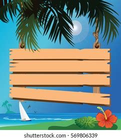 Signboard On Beach Stock Illustration Shutterstock