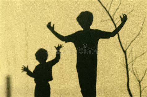 Shadows Of Kids Stock Photo Image Of Children Playing 89983802