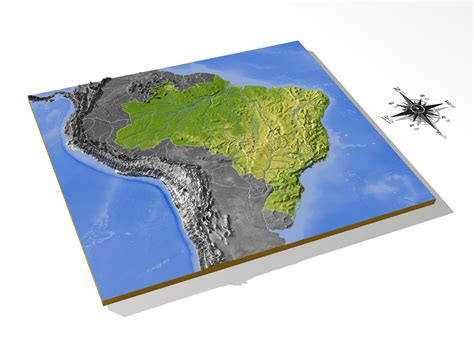 Brazil High Resolution 3d Relief Maps 3d Model Cgtrader