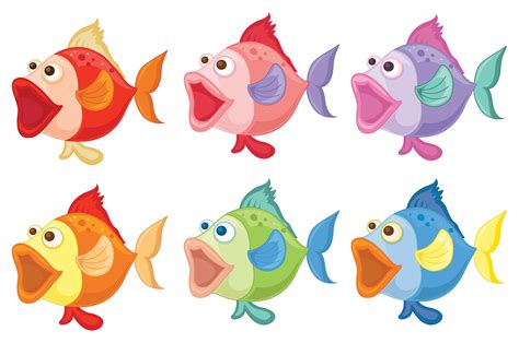Smiling Fishes 360455 Vector Art At Vecteezy