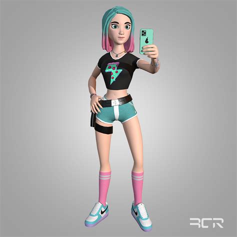 Artstation Stylized Girl Low Poly Character Game Ready Low Poly 3d Model Game Assets