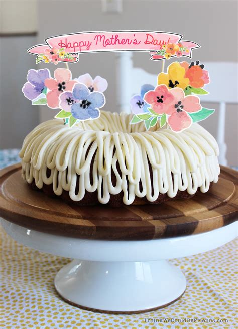 Beautiful flowers are a must on mother's day. Mother's Day Cake Ideas: Free Printable Floral Cake Topper ...