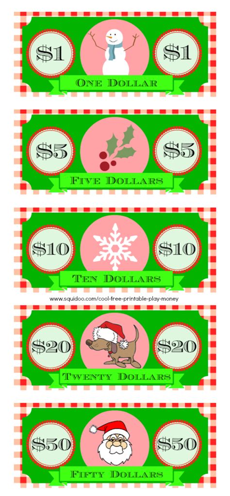 Free Printable Christmas Play Money Printable Form Templates And Letter