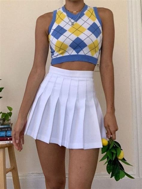 pleated tennis skirt white mini skirt for women highwaisted etsy in 2021 tennis skirt outfit