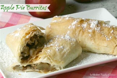 Apple phyllo pie with pecans and maple. Apple Pie Burritos - LeMoine Family Kitchen