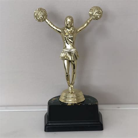 Traditional Cheerleading Trophy Free Engraved Plate Mcevers Award