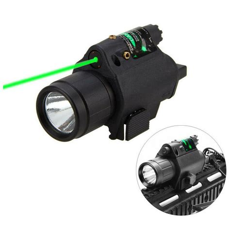 Us Tactical Combo Green Laser Flashlight Sight Led For 20mm Picatinny