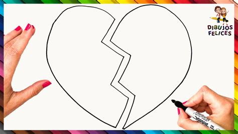 Cómo Dibujar Un Corazón Roto Paso A Paso 💔 Dibujo De Corazón Quebrado