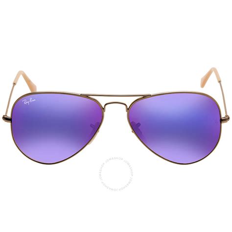 Ray Ban Aviator Flash Lenses Violet Mirror Men S Sunglasses Rb3025 167 1m 58 8053672358964