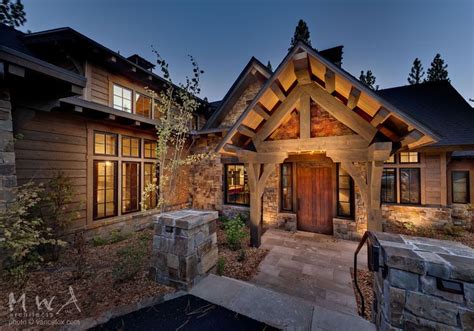Mwa Martis Camp 190 Stone Entryway Architecture Log Home Living