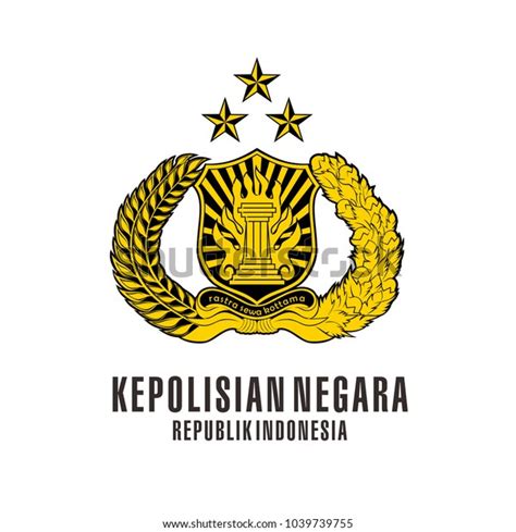 Indonesian National Police Kepolisian Negara Republik Stock Vector