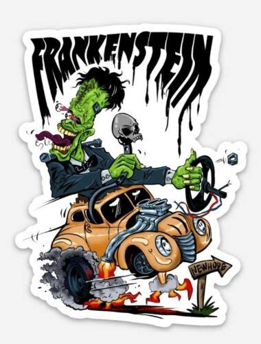 Frankenstein Magnet Muscle Car Vintage Old School Performance Rat