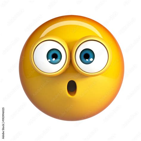 Confused Emoji Wow Face Emoticon D Rendering Isolated On White Background Ilustraci N De