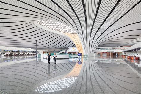 Zaha Hadid Architects Daxing Airport With The Worlds Largest Terminal