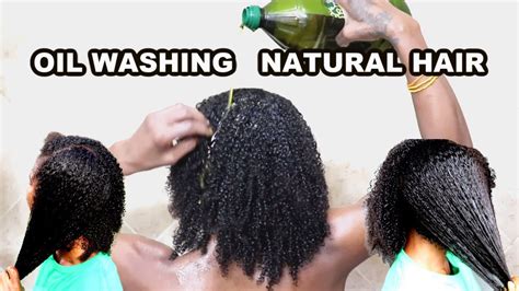 Oil Washing On Natural Hair For Thick Shiny Healthy Hair Youtube