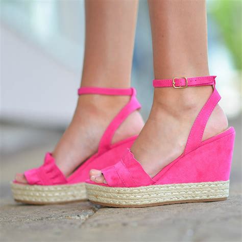 Hot Pink Summer Wedge From Cousin Couture Summer Wedges Pink Summer Hot Pink